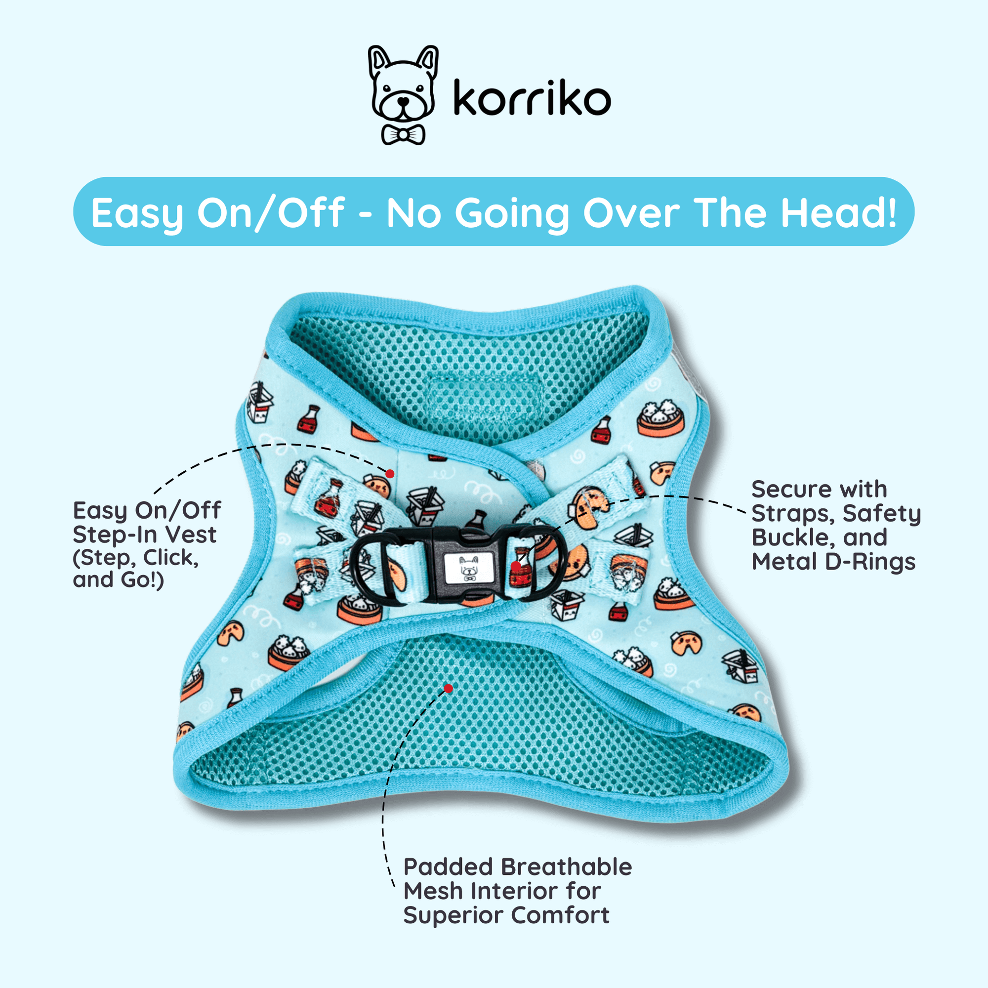 Step-In Dog Harness - Adorabao