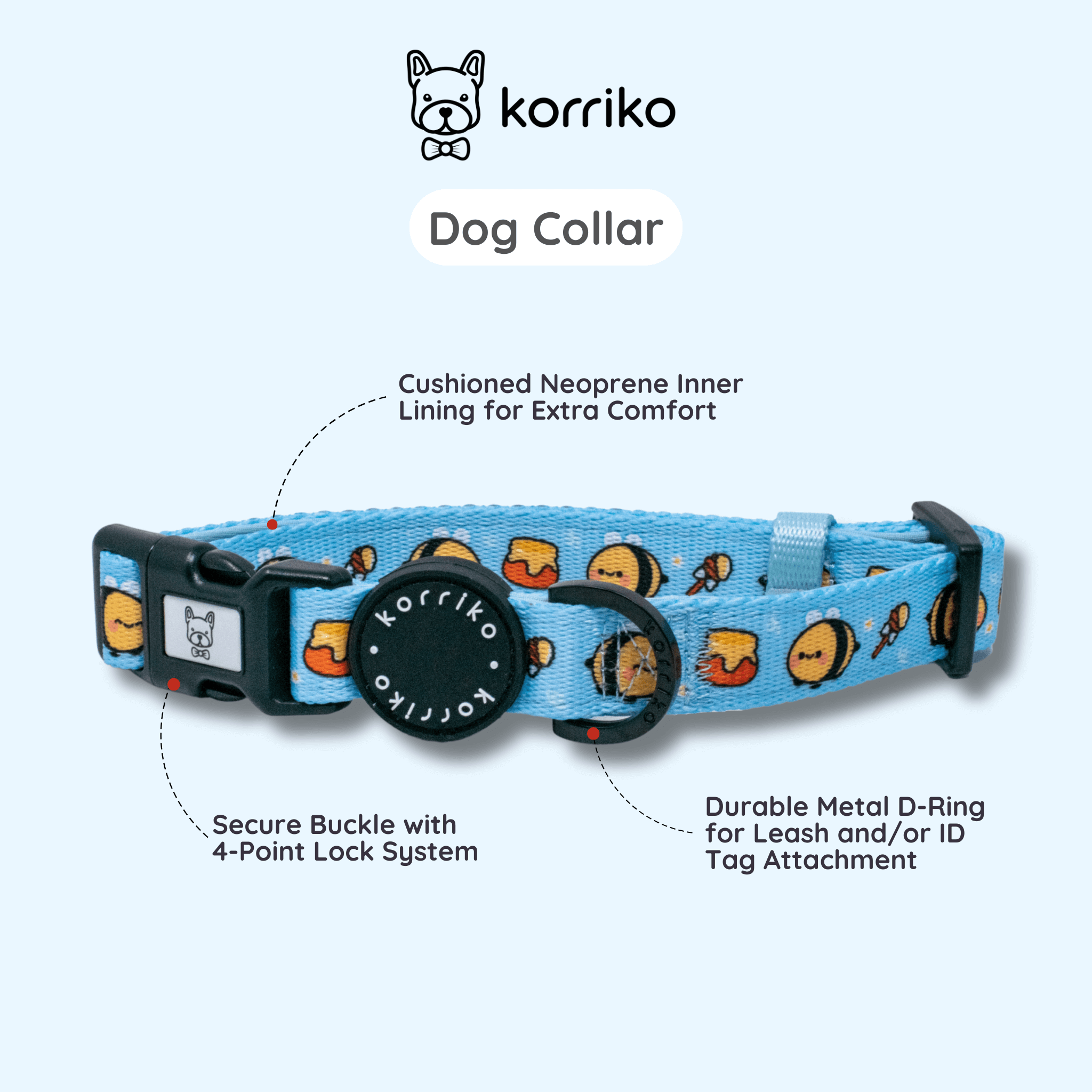 Dog Collar - HoneyBee (Final Sale)