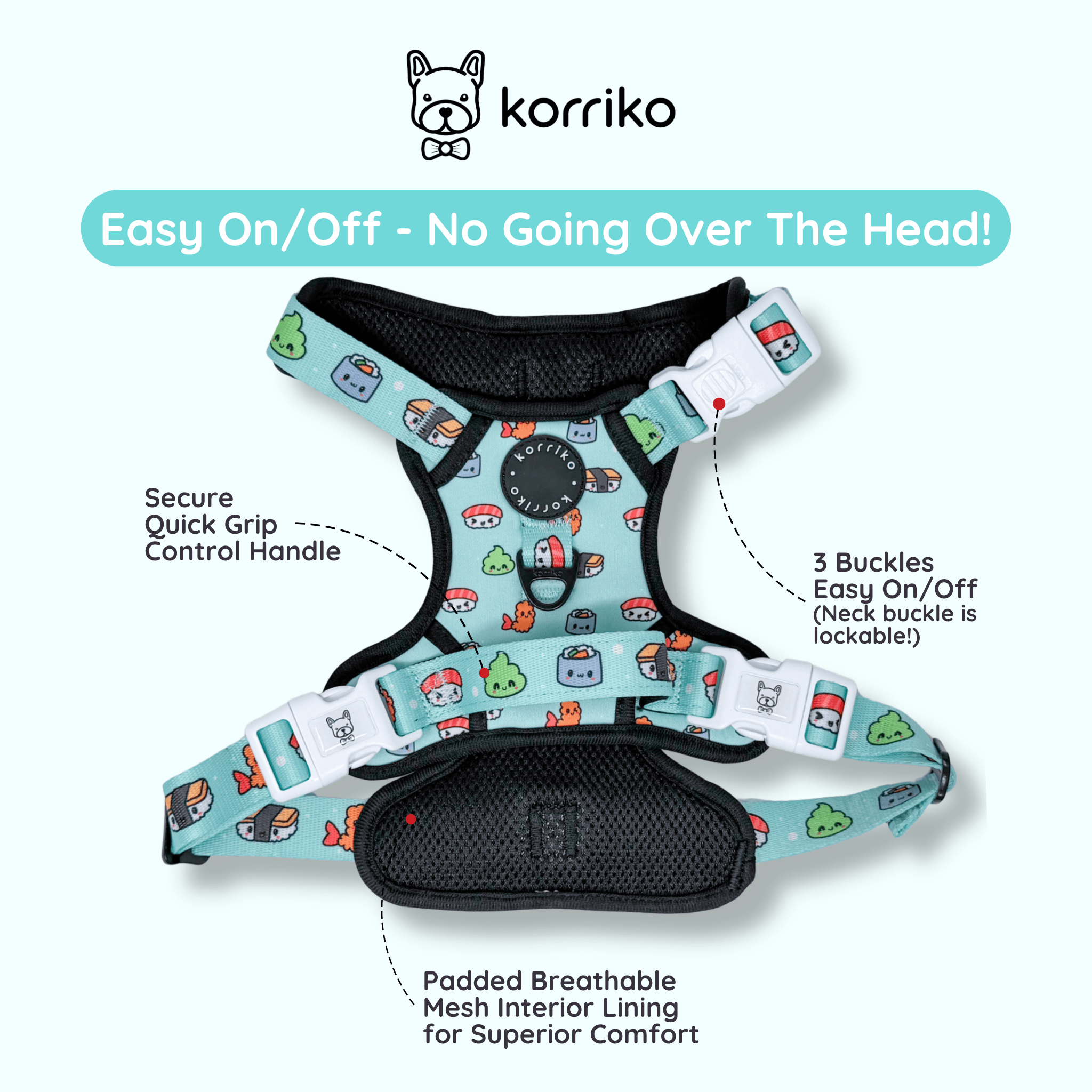 Exploration No-Pull (Step-In) Dog Harness - Sushi
