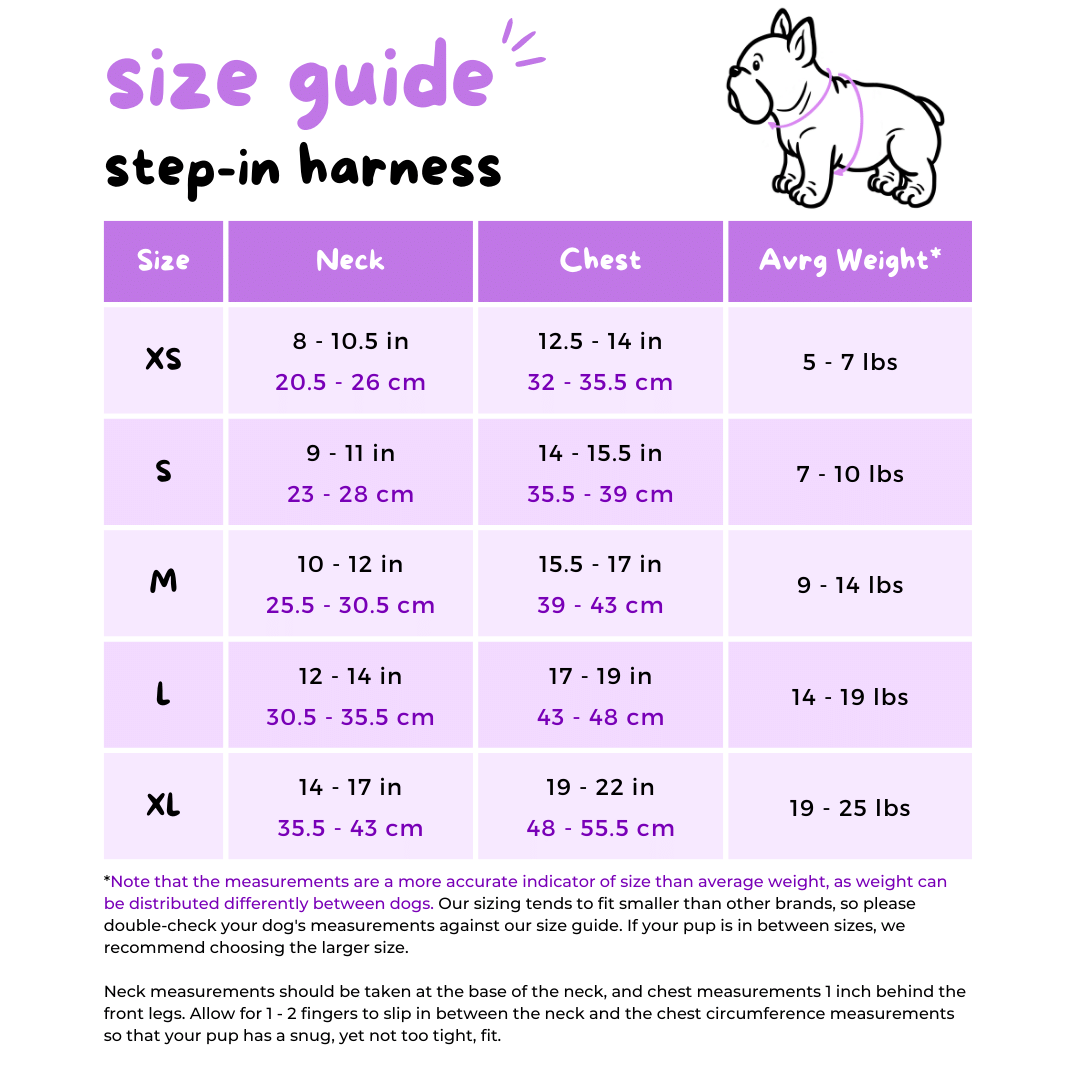 Step-In Dog Harness - Lilac