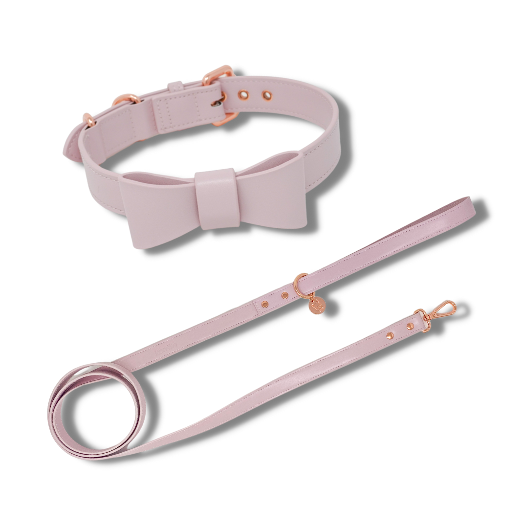 Signature Collar &amp; Leash Set - Blush Pink (Final Sale)