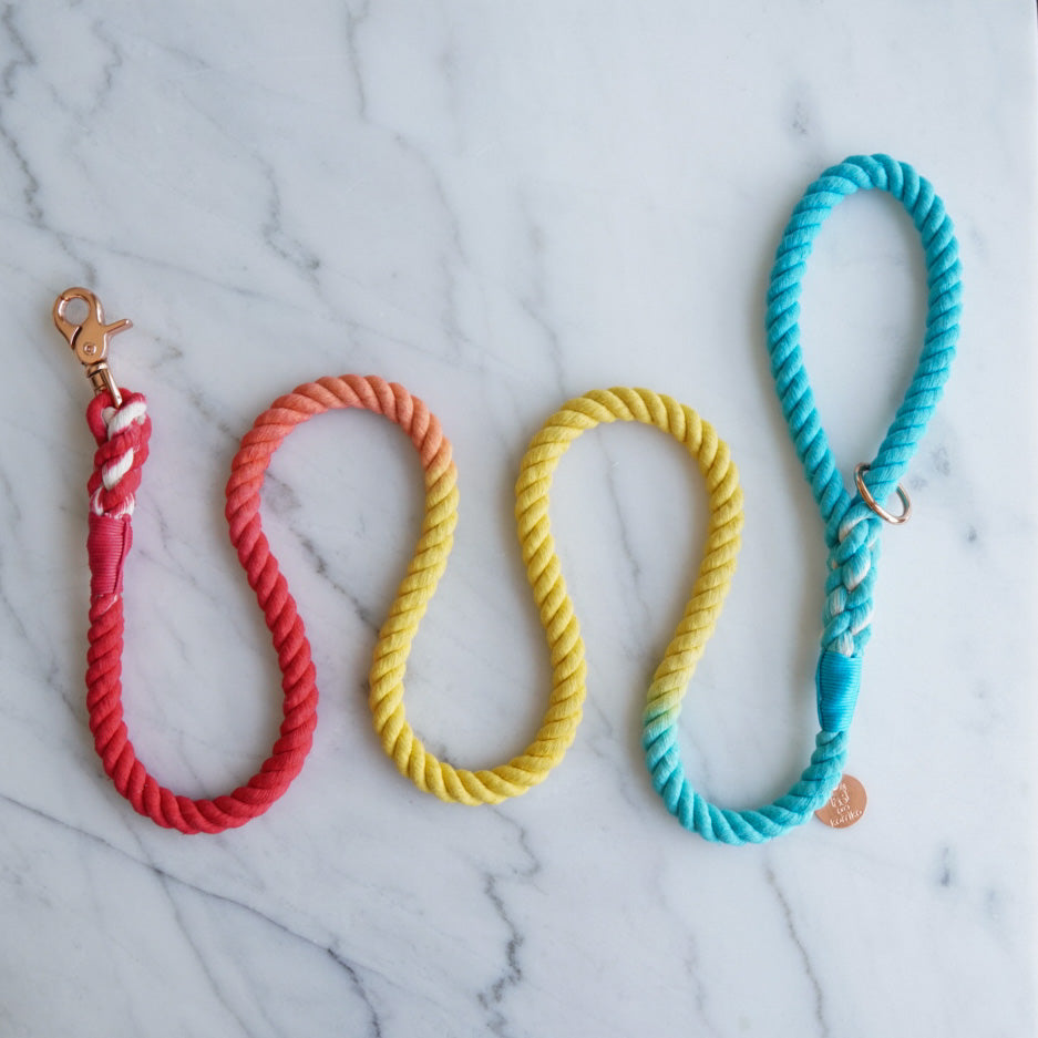 Cotton Rope Leash - Beach Please (Final Sale)
