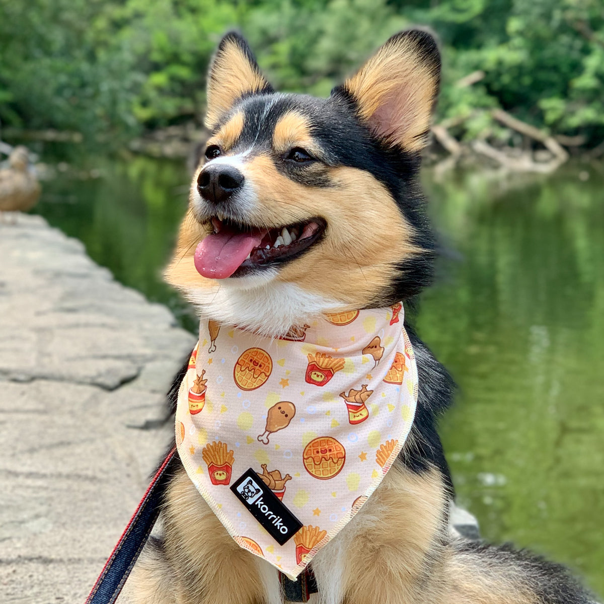 Cooling Dog Bandana - Chicken & Waffles (Final Sale)