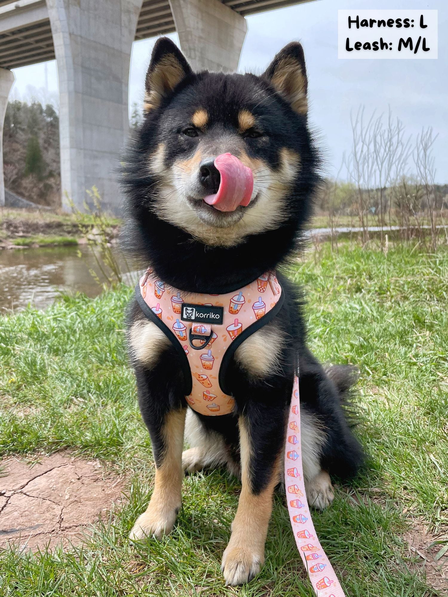 Adjustable Dog Harness - Milk Tea